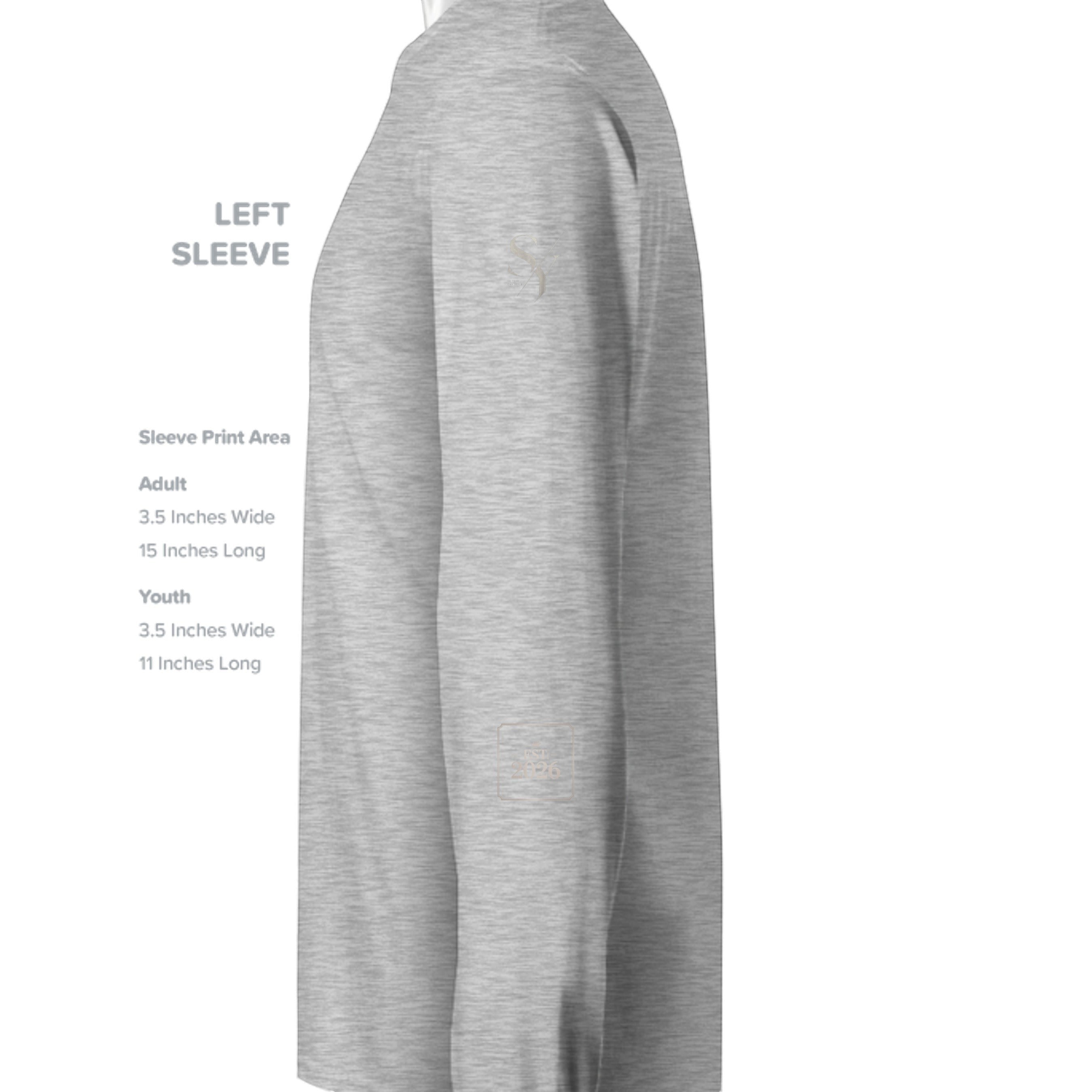 Stylio grey 100% cotton long-sleeve t-shirt with ribbed cuffs and crew neck. Standard fit.