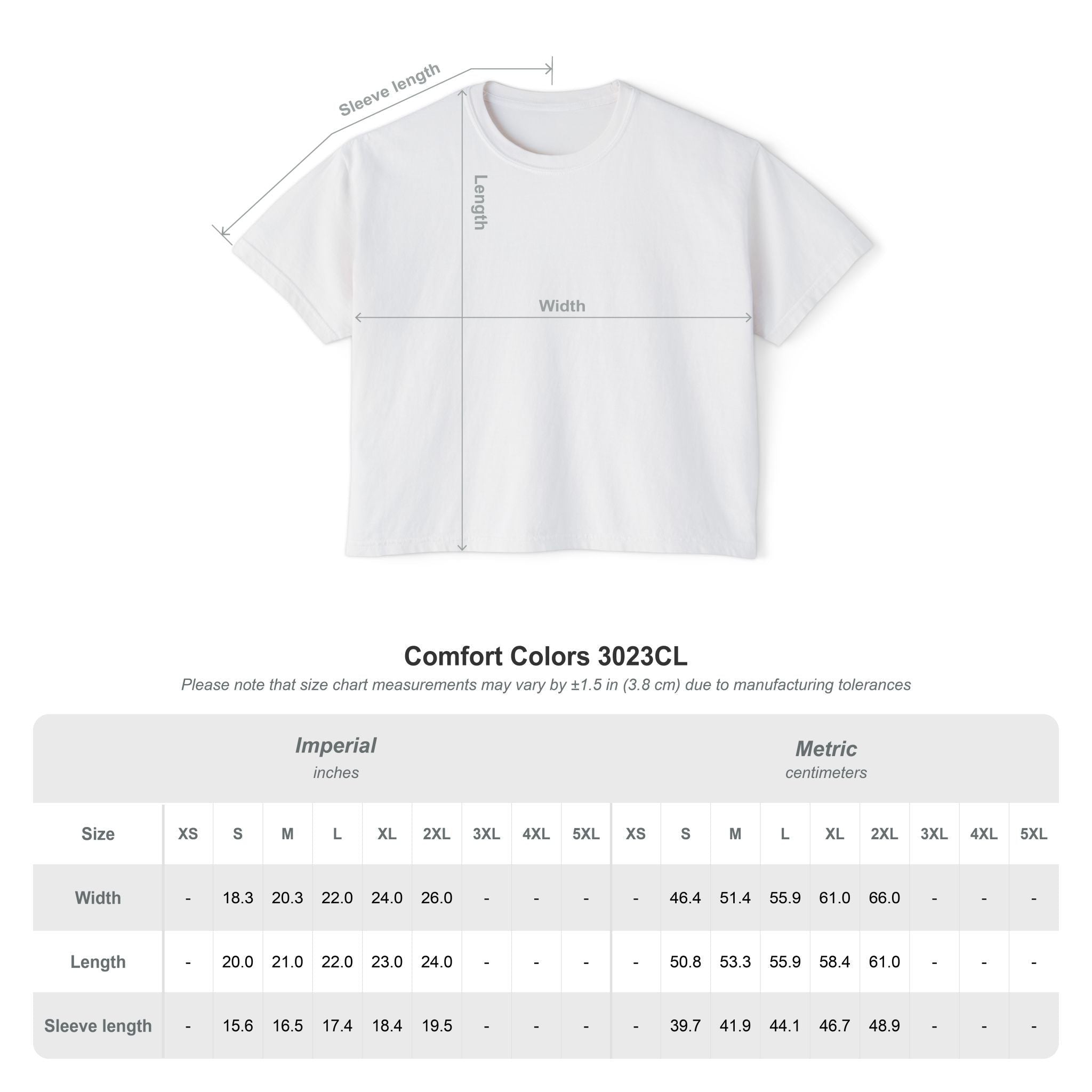 Stylio white pigment-dyed cotton boxy tee with panda graphic on back, size chart included.